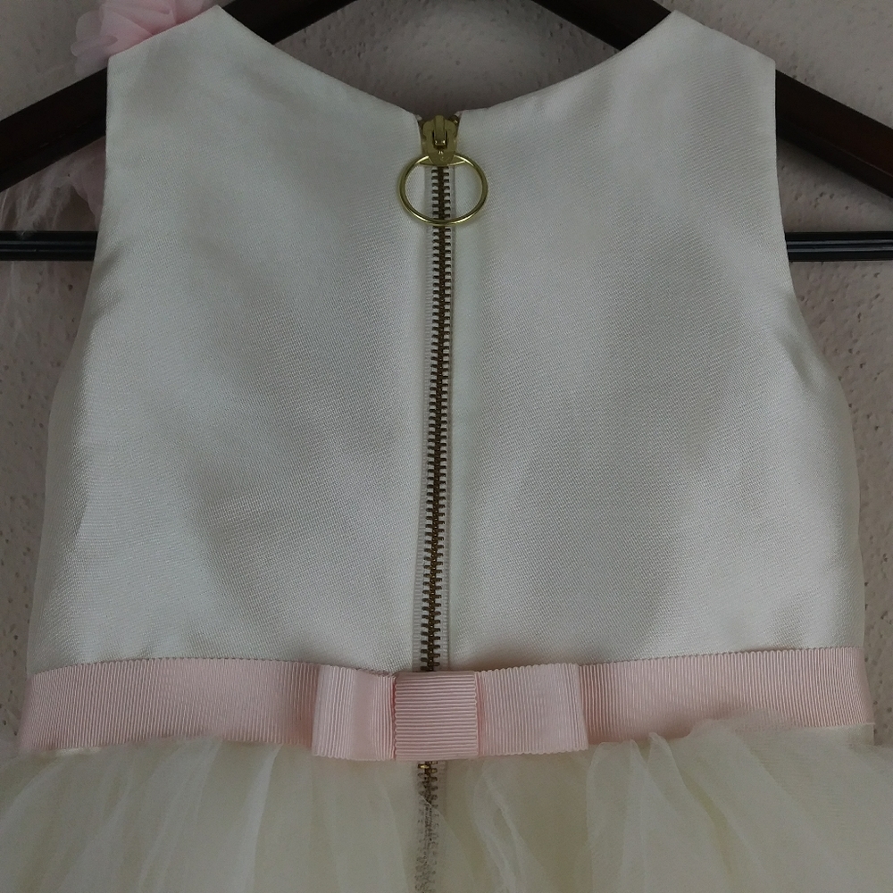 Zoe Ltd White Label Ivory Pink Formal Tulle Dress - Picture 5 of 7